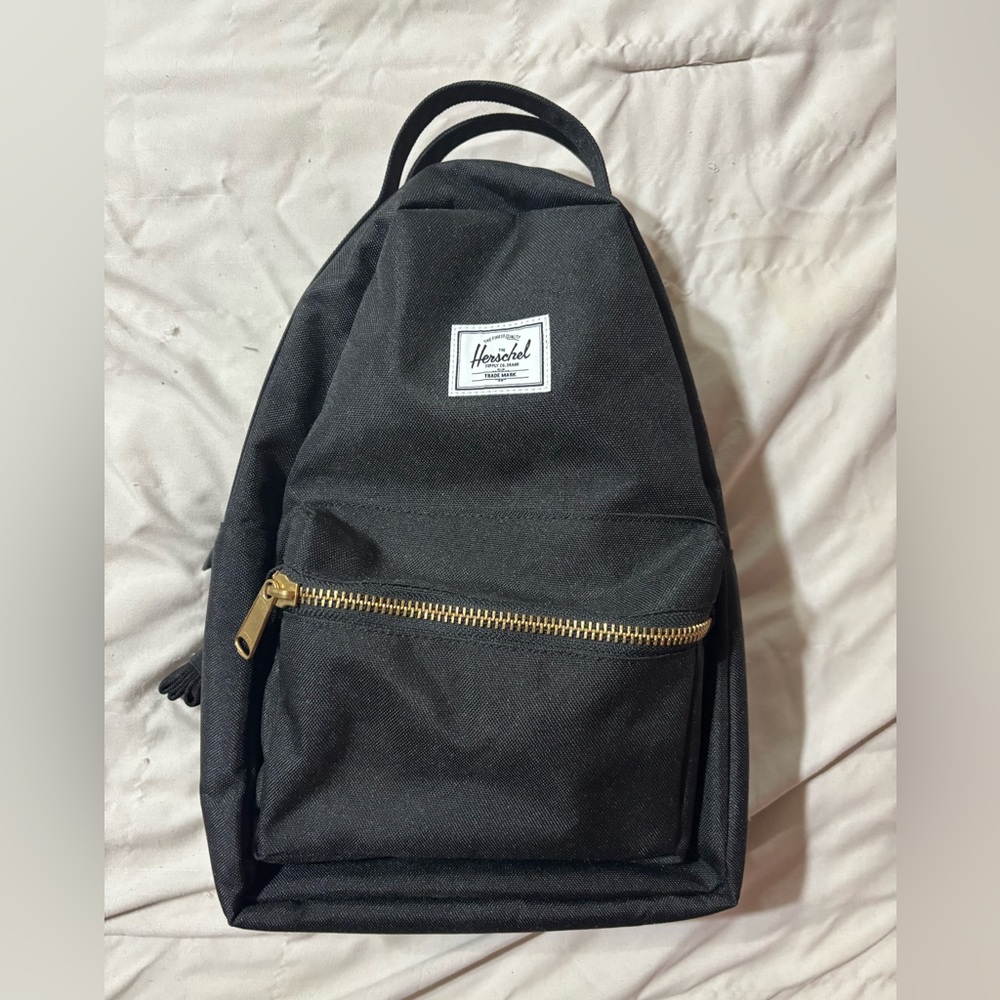 Herschel Supply Company Black Backpack with Gold Zipper